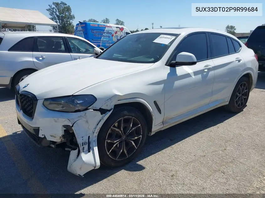 2023 BMW X4 xDrive30I VIN: 5UX33DT02P9R99684 Lot: 44540914