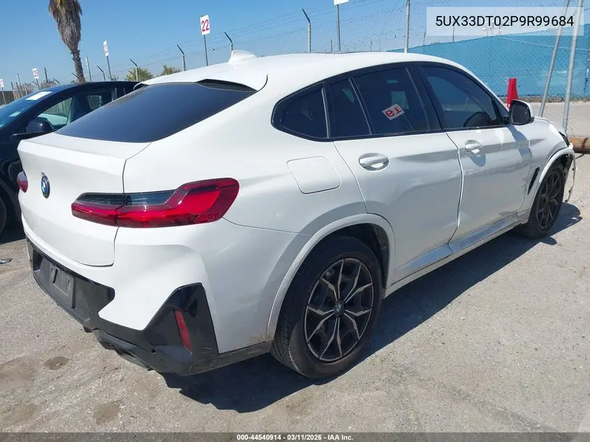 2023 BMW X4 xDrive30I VIN: 5UX33DT02P9R99684 Lot: 44540914