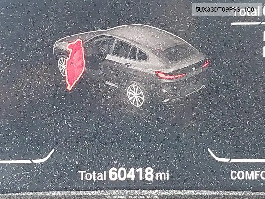 2023 BMW X4 xDrive30I VIN: 5UX33DT09P9S11001 Lot: 45466682