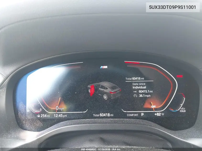 2023 BMW X4 xDrive30I VIN: 5UX33DT09P9S11001 Lot: 45466682