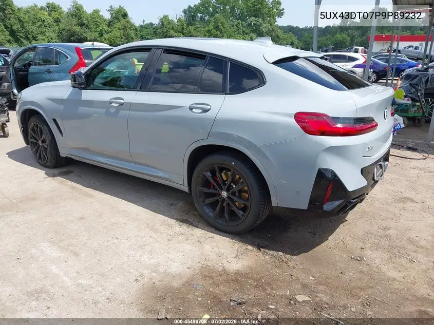 2023 BMW X4 M40I VIN: 5UX43DT07P9P89232 Lot: 45499708