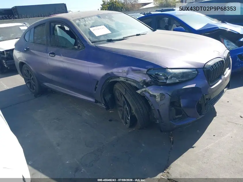 2023 BMW X4 M40I VIN: 5UX43DT02P9P68353 Lot: 45546243