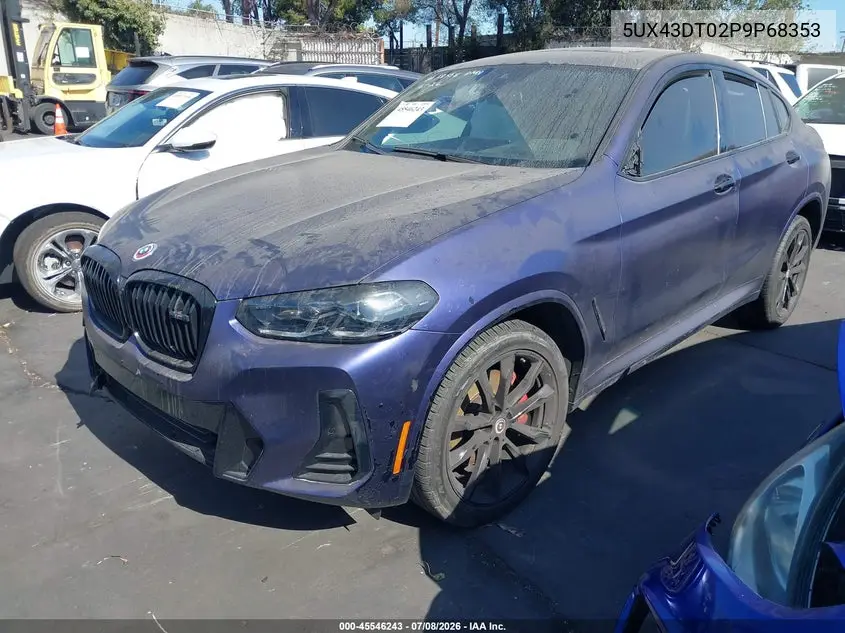 2023 BMW X4 M40I VIN: 5UX43DT02P9P68353 Lot: 45546243