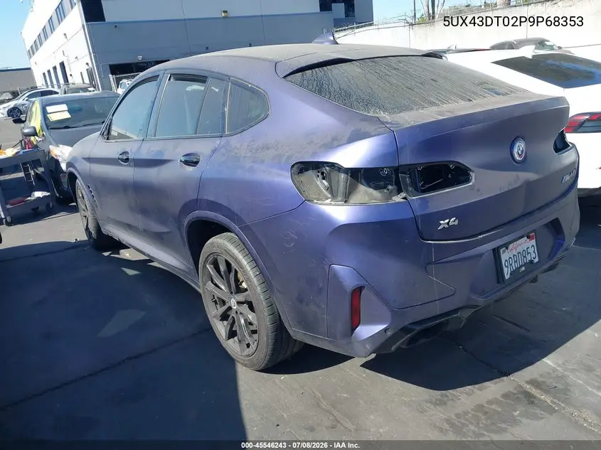 2023 BMW X4 M40I VIN: 5UX43DT02P9P68353 Lot: 45546243