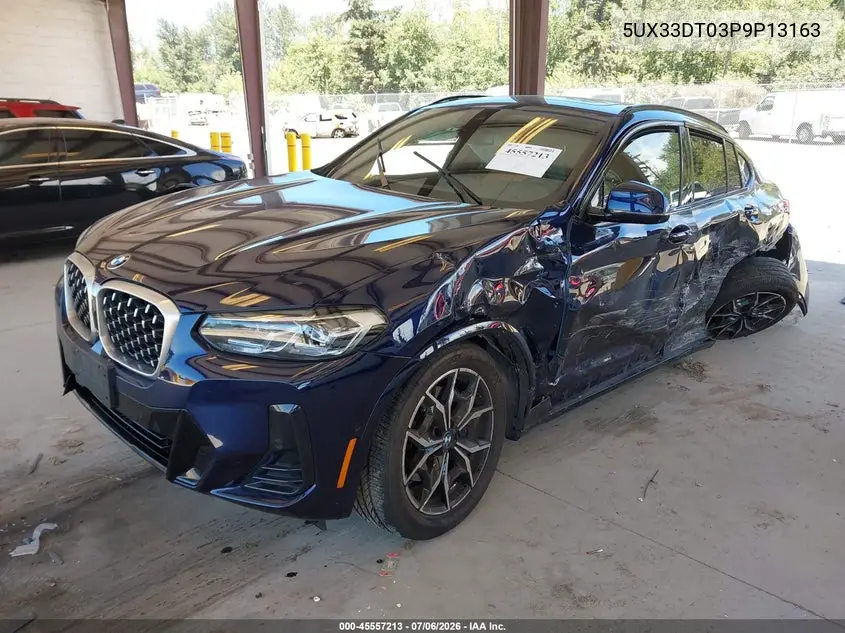 2023 BMW X4 xDrive30I VIN: 5UX33DT03P9P13163 Lot: 45557213