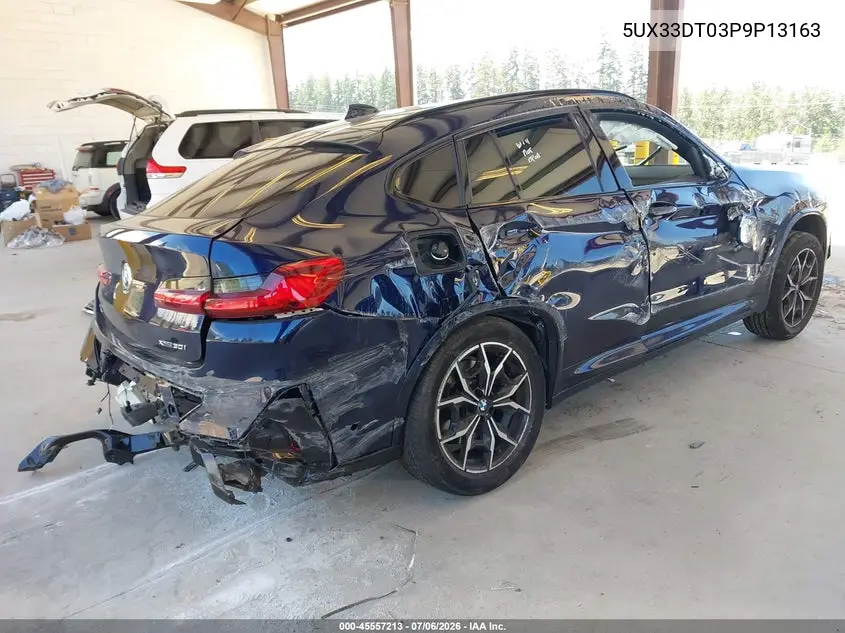 2023 BMW X4 xDrive30I VIN: 5UX33DT03P9P13163 Lot: 45557213