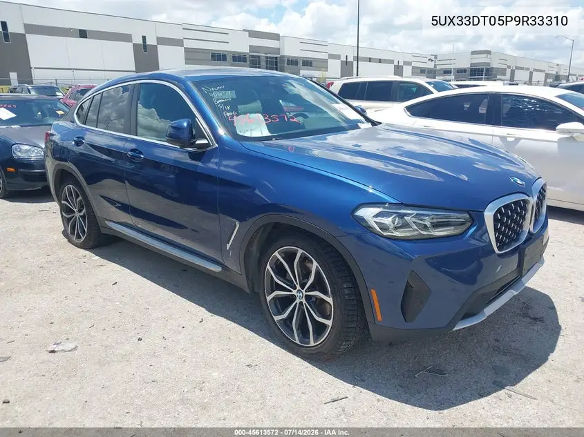 2023 BMW X4 xDrive30I VIN: 5UX33DT05P9R33310 Lot: 45613572