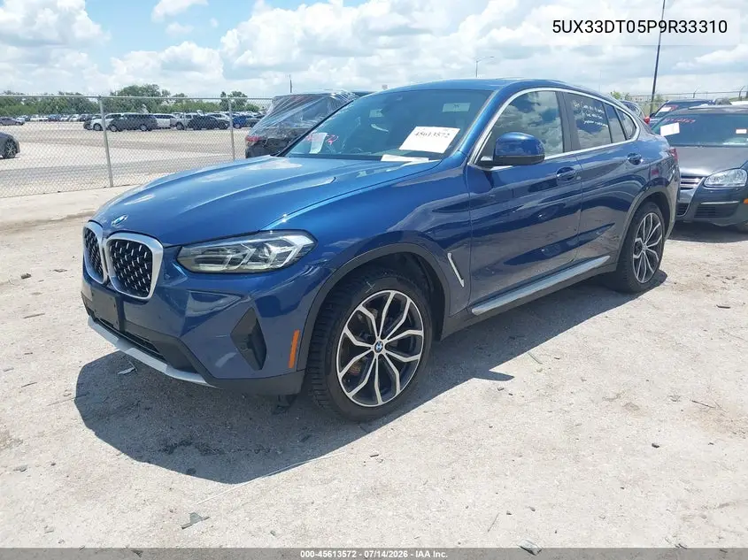 2023 BMW X4 xDrive30I VIN: 5UX33DT05P9R33310 Lot: 45613572