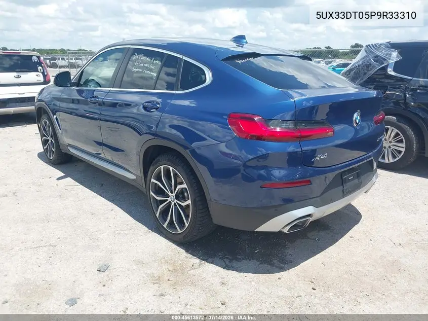 2023 BMW X4 xDrive30I VIN: 5UX33DT05P9R33310 Lot: 45613572