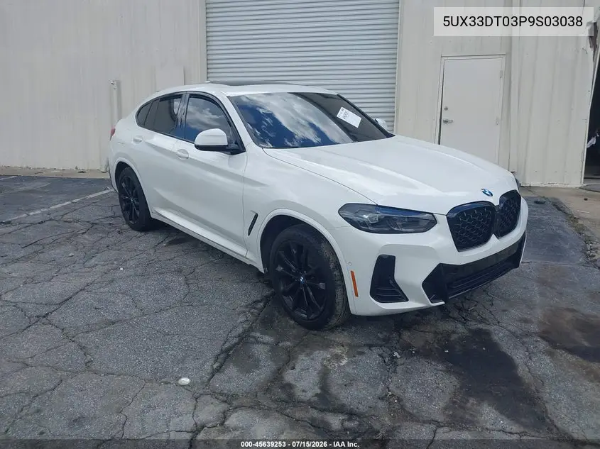 2023 BMW X4 xDrive30I VIN: 5UX33DT03P9S03038 Lot: 45639253