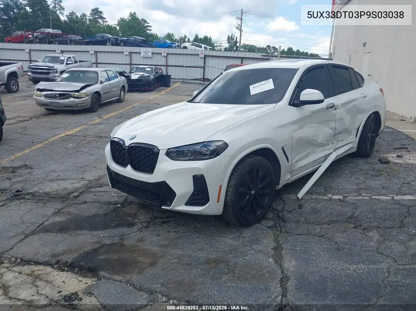 2023 BMW X4 xDrive30I VIN: 5UX33DT03P9S03038 Lot: 45639253