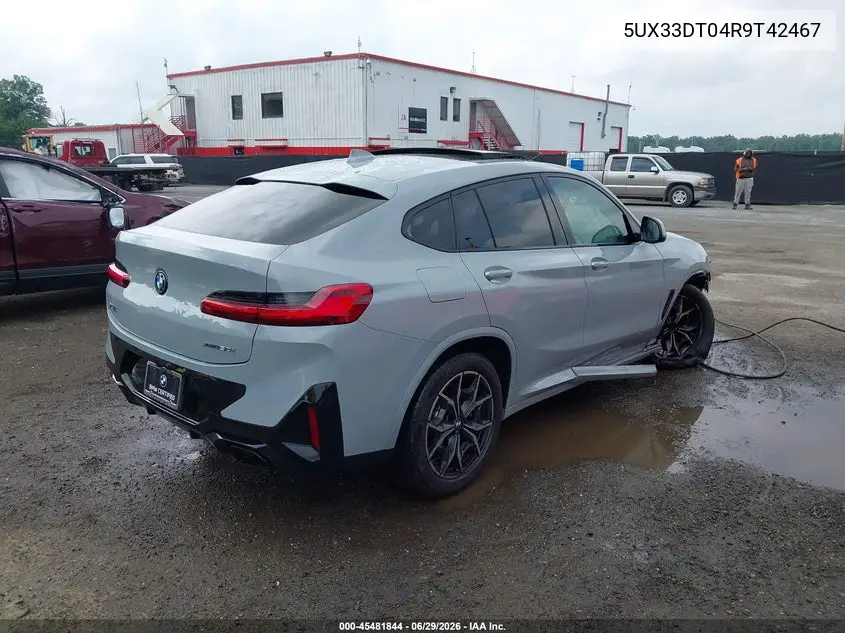 2024 BMW X4 xDrive30I VIN: 5UX33DT04R9T42467 Lot: 45481844