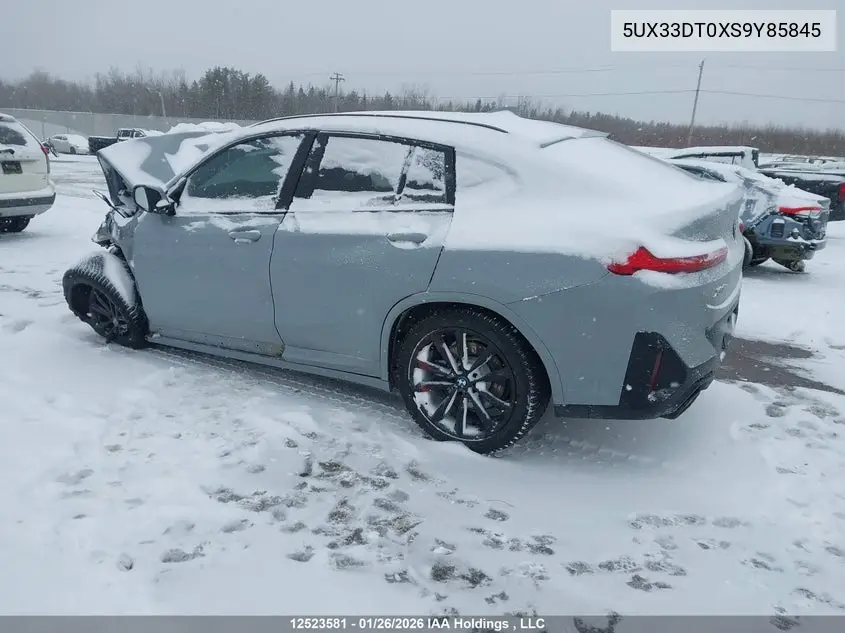 2025 BMW X4 xDrive30I VIN: 5UX33DT0XS9Y85845 Lot: 12523581x