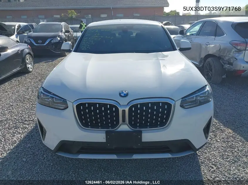 2025 BMW X4 xDrive30I VIN: 5UX33DT03S9Y71768 Lot: 12624461