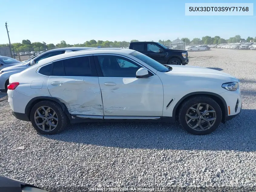 2025 BMW X4 xDrive30I VIN: 5UX33DT03S9Y71768 Lot: 12624461