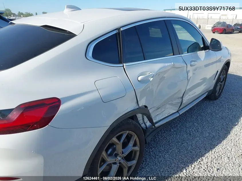 2025 BMW X4 xDrive30I VIN: 5UX33DT03S9Y71768 Lot: 12624461