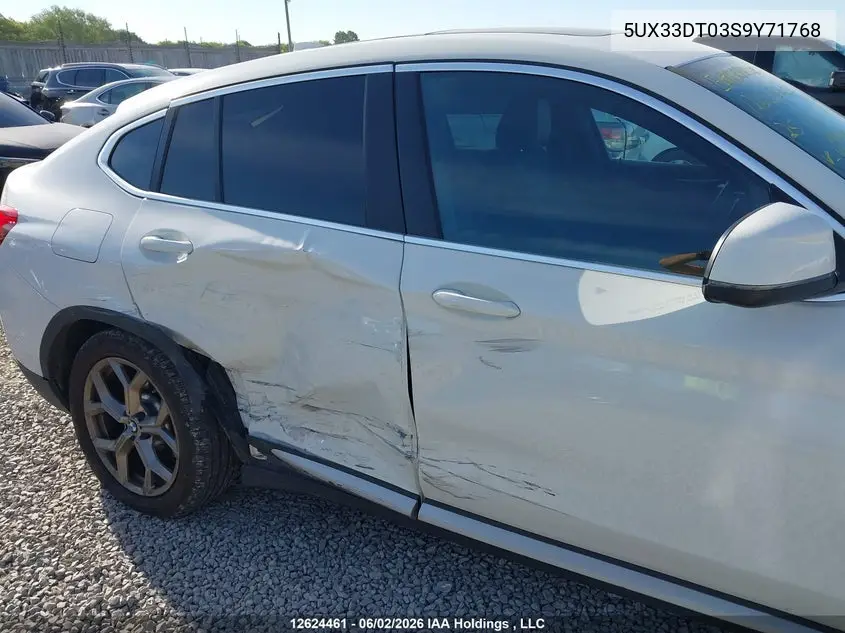 2025 BMW X4 xDrive30I VIN: 5UX33DT03S9Y71768 Lot: 12624461