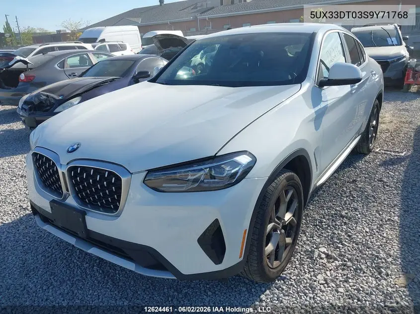 2025 BMW X4 xDrive30I VIN: 5UX33DT03S9Y71768 Lot: 12624461