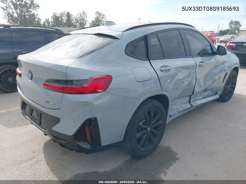 2025 BMW X4 xDrive30I VIN: 5UX33DT08S9185693 Lot: 45026890