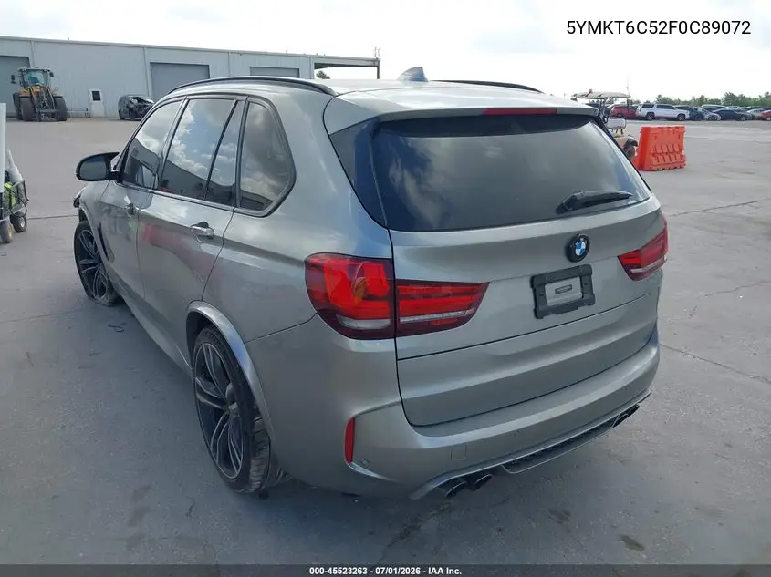 2015 BMW X5 M VIN: 5YMKT6C52F0C89072 Lot: 45523263