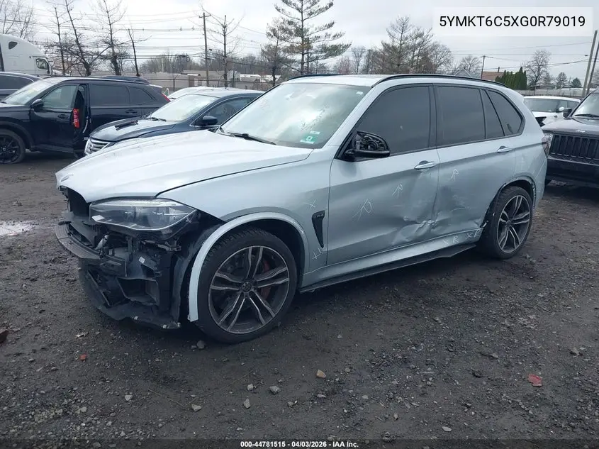 2016 BMW X5 M VIN: 5YMKT6C5XG0R79019 Lot: 44781515