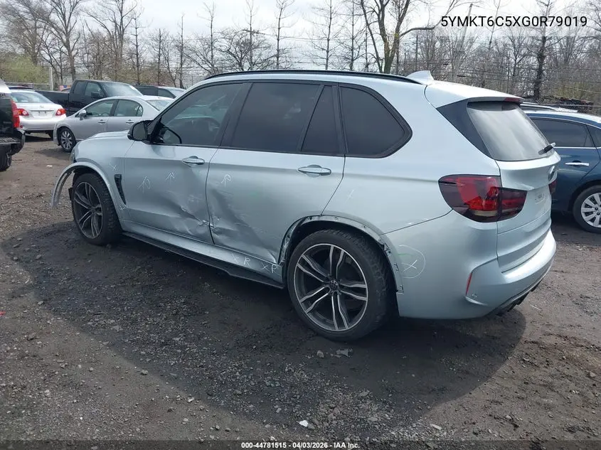 2016 BMW X5 M VIN: 5YMKT6C5XG0R79019 Lot: 44781515