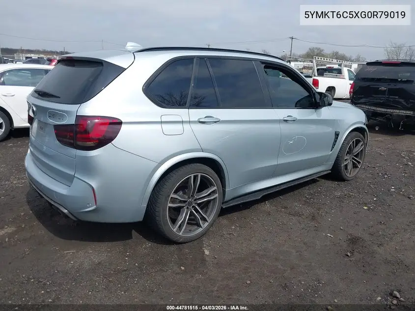 2016 BMW X5 M VIN: 5YMKT6C5XG0R79019 Lot: 44781515