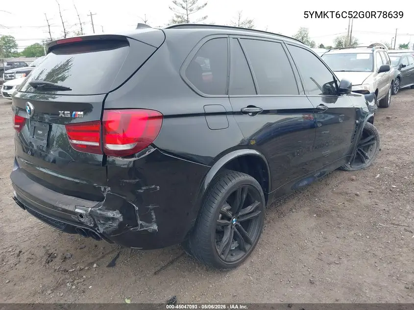 2016 BMW X5 M VIN: 5YMKT6C52G0R78639 Lot: 45047093