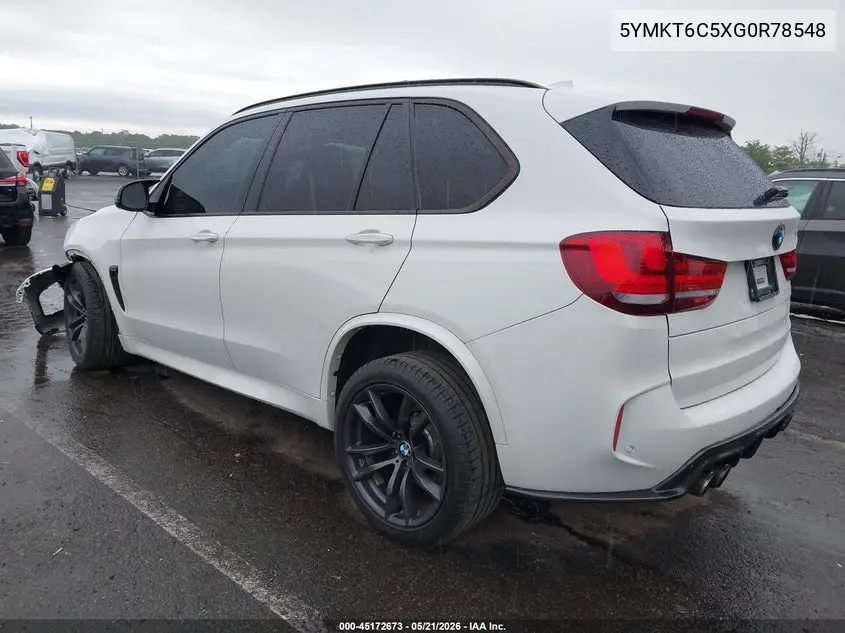 2016 BMW X5 M VIN: 5YMKT6C5XG0R78548 Lot: 45172673