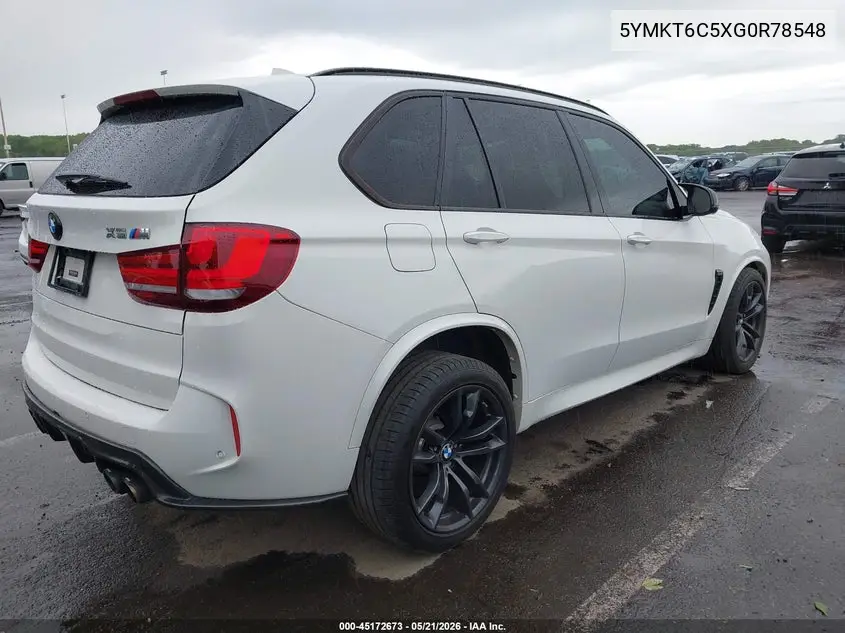 2016 BMW X5 M VIN: 5YMKT6C5XG0R78548 Lot: 45172673