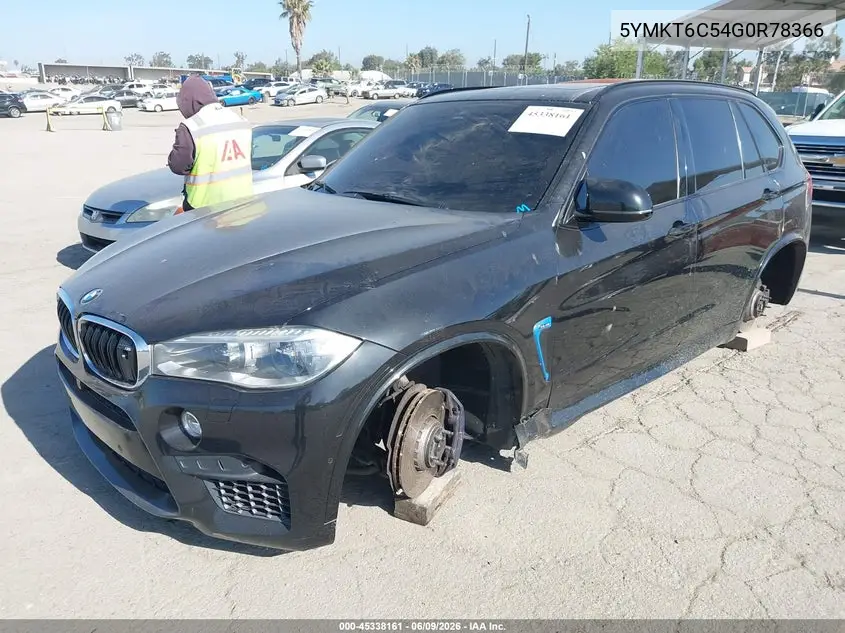 2016 BMW X5 M VIN: 5YMKT6C54G0R78366 Lot: 45338161