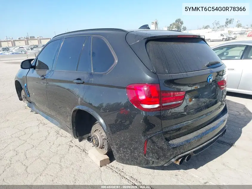 2016 BMW X5 M VIN: 5YMKT6C54G0R78366 Lot: 45338161