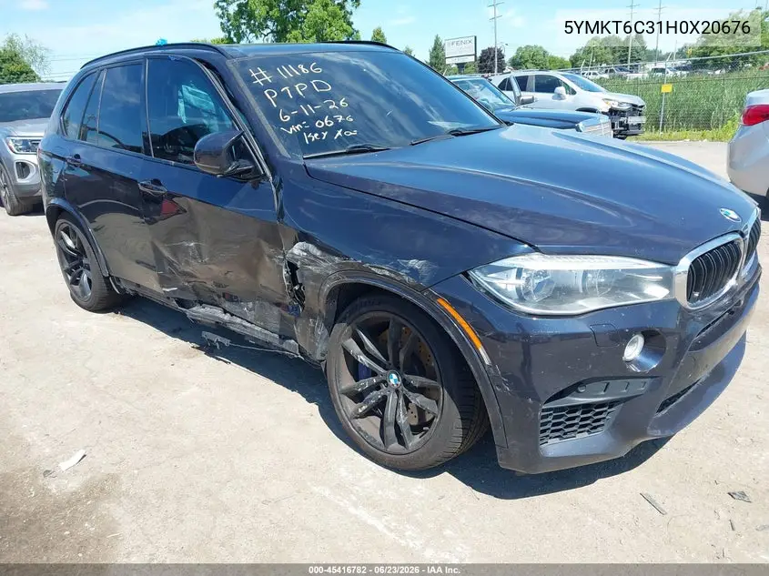 2017 BMW X5 M VIN: 5YMKT6C31H0X20676 Lot: 45416782
