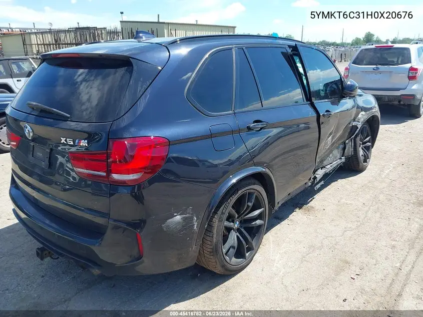2017 BMW X5 M VIN: 5YMKT6C31H0X20676 Lot: 45416782
