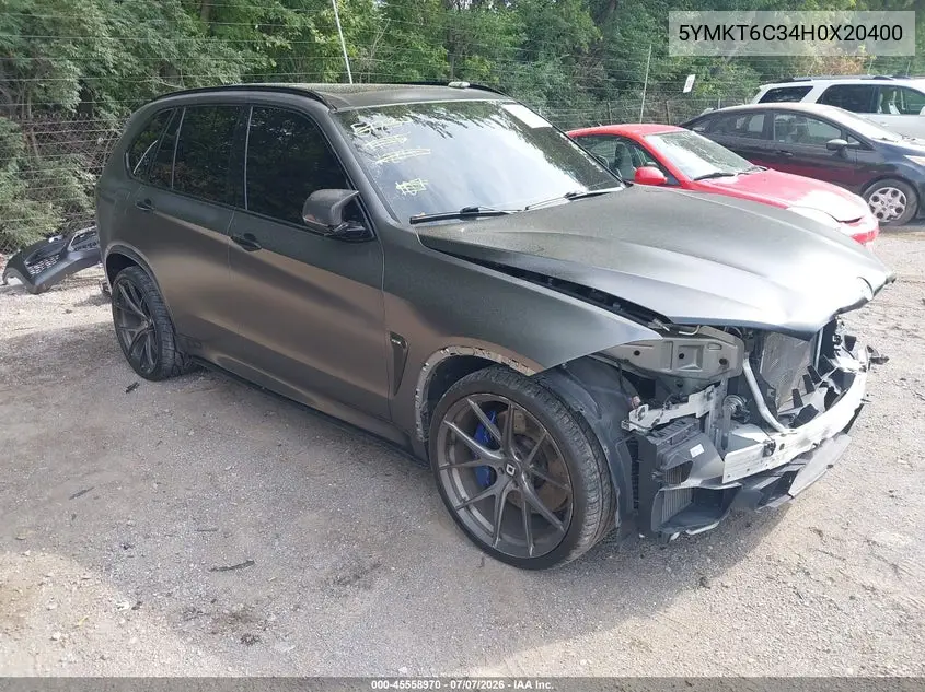 2017 BMW X5 M VIN: 5YMKT6C34H0X20400 Lot: 45558970