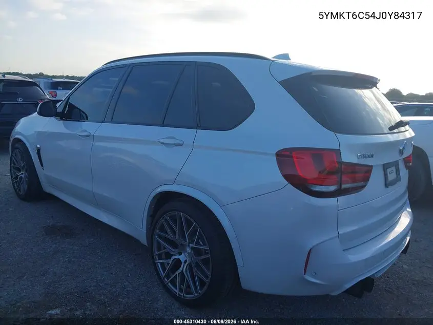 2018 BMW X5 M VIN: 5YMKT6C54J0Y84317 Lot: 45310430