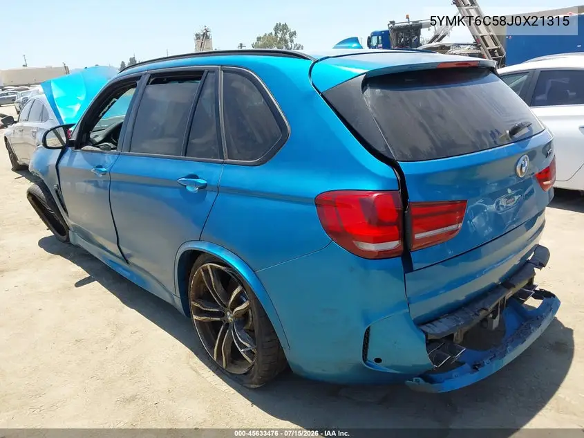 2018 BMW X5 M VIN: 5YMKT6C58J0X21315 Lot: 45633476