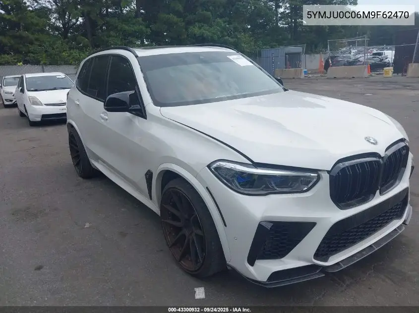 2021 BMW X5 M VIN: 5YMJU0C06M9F62470 Lot: 43300932