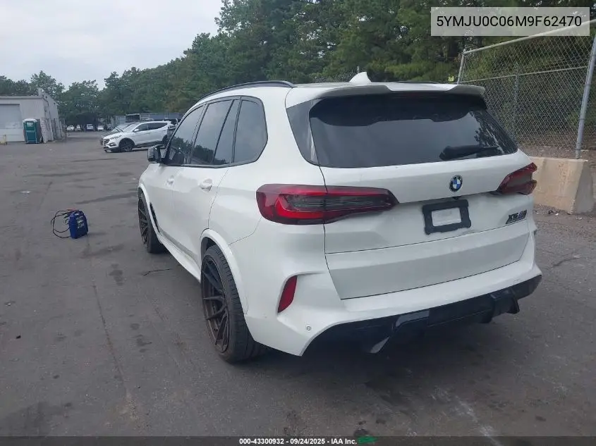 2021 BMW X5 M VIN: 5YMJU0C06M9F62470 Lot: 43300932