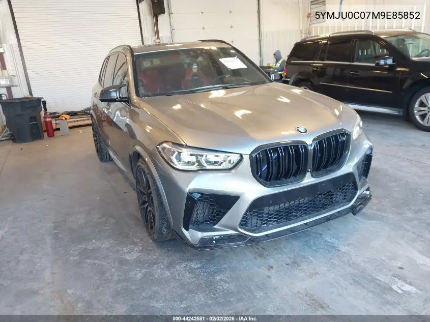 2021 BMW X5 M VIN: 5YMJU0C07M9E85852 Lot: 44242581