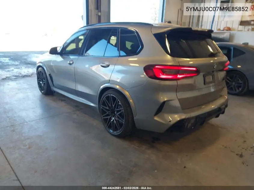 2021 BMW X5 M VIN: 5YMJU0C07M9E85852 Lot: 44242581