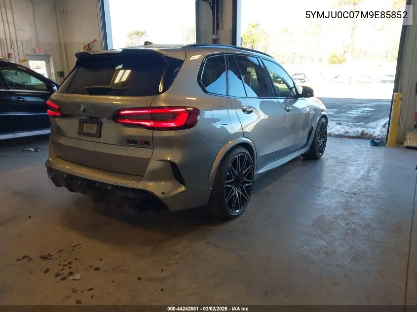 2021 BMW X5 M VIN: 5YMJU0C07M9E85852 Lot: 44242581