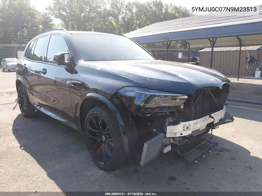 2022 BMW X5 M VIN: 5YMJU0C07N9M23513 Lot: 45603131
