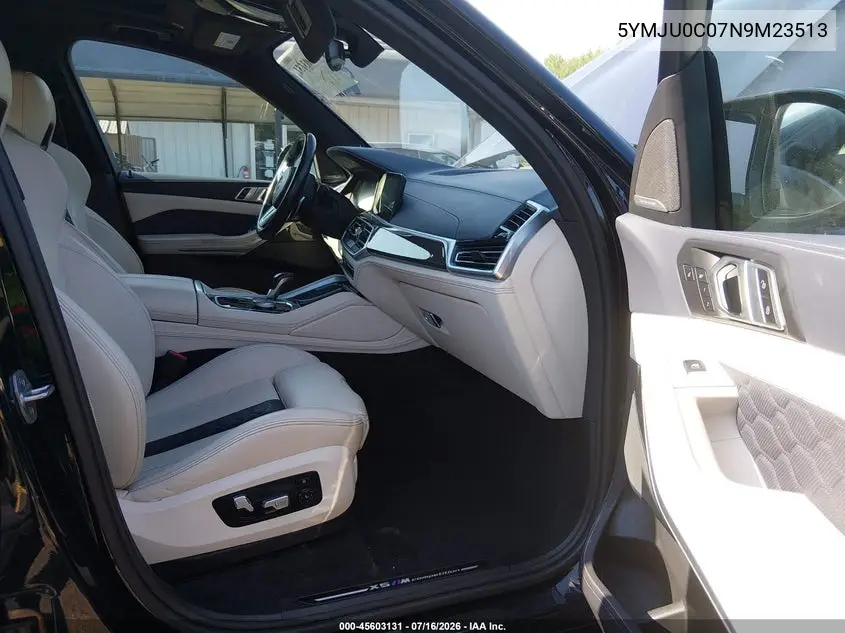 2022 BMW X5 M VIN: 5YMJU0C07N9M23513 Lot: 45603131