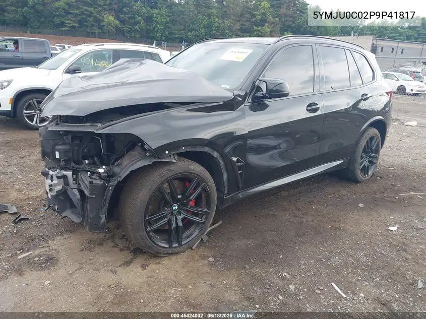 2023 BMW X5 M VIN: 5YMJU0C02P9P41817 Lot: 45424002
