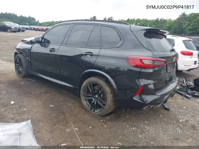 2023 BMW X5 M VIN: 5YMJU0C02P9P41817 Lot: 45424002