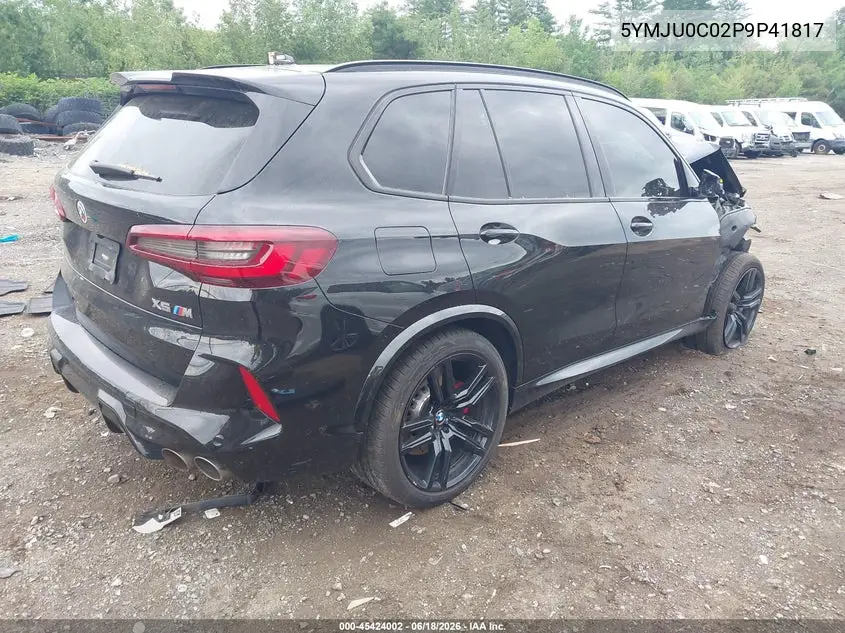 2023 BMW X5 M VIN: 5YMJU0C02P9P41817 Lot: 45424002