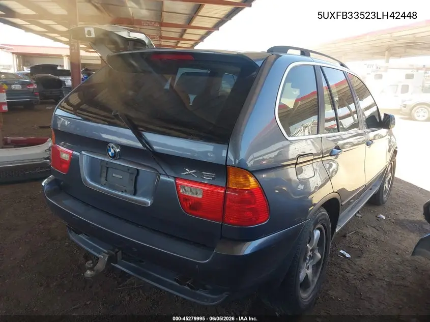 2003 BMW X5 4.4I VIN: 5UXFB33523LH42448 Lot: 45279995