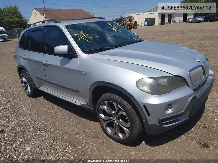 2007 BMW X5 4.8I VIN: 4USFE83537LY66912 Lot: 45513918