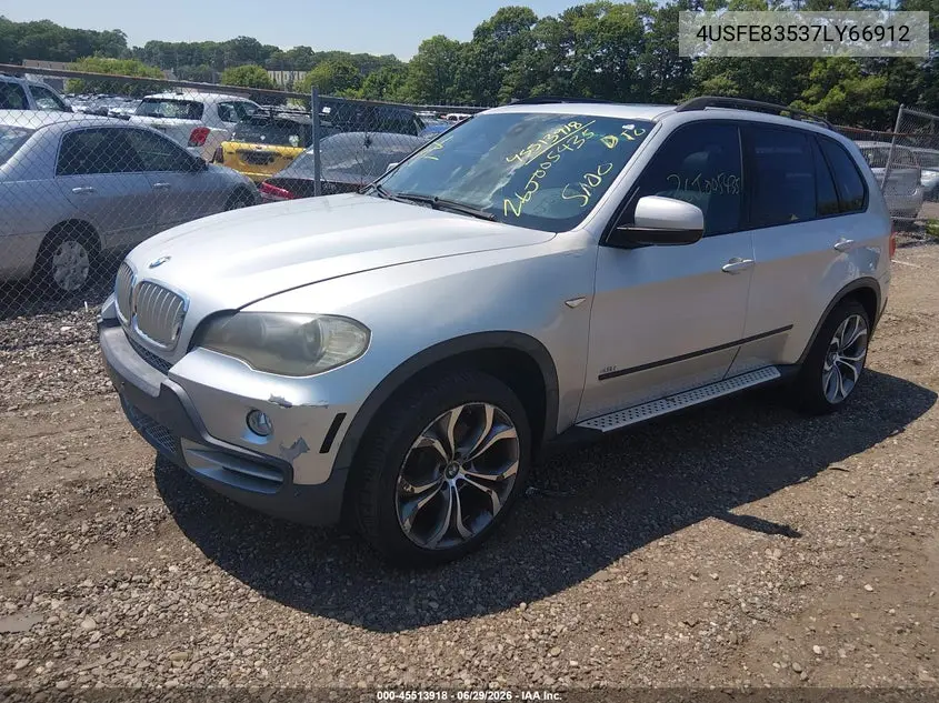 2007 BMW X5 4.8I VIN: 4USFE83537LY66912 Lot: 45513918